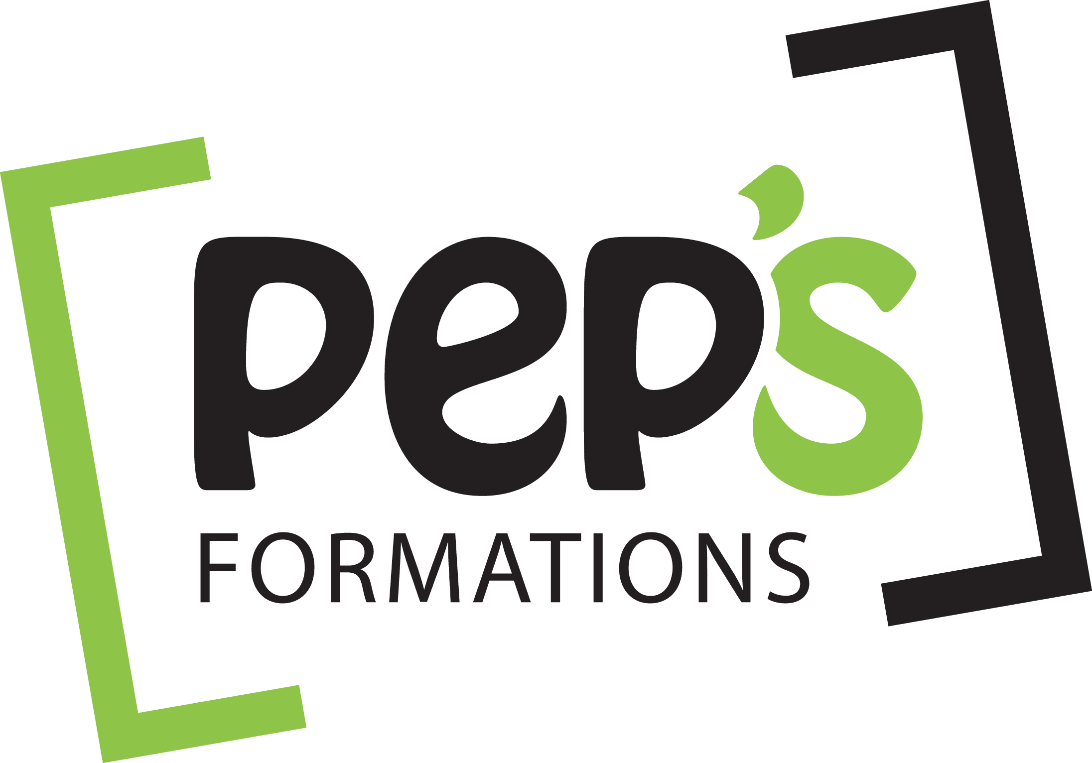 EXE LOGO transparant PEPS formations NOIR VECTO